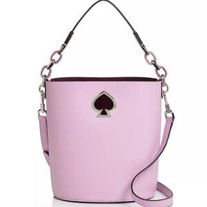 kate spade Pink Bucket Bag with Black Spade Accent